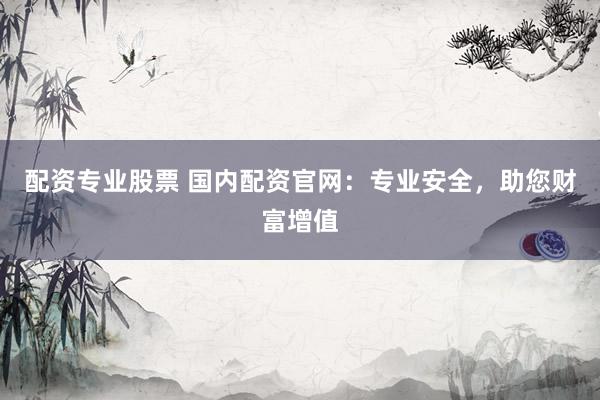 配资专业股票 国内配资官网：专业安全，助您财富增值